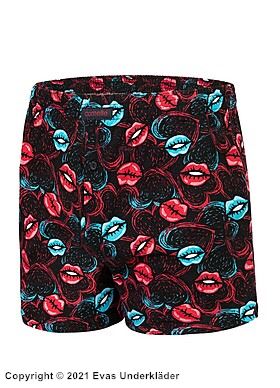 Boxershorts für Herren, hohe Qualität, Herzen, Lippen